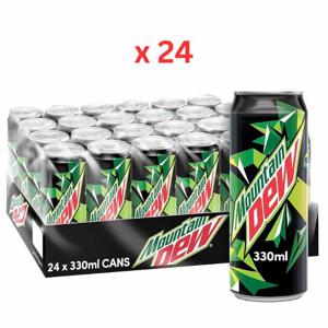 Mountain Dew Carbonated Soft Drink Can 330 ml x 24 Carton