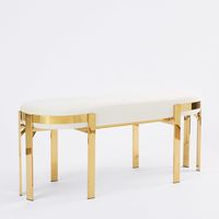 Upholstered 3-Seater Oval Bench - 110x40x46 cms Upholstered 3-Seater Oval Bench - 110x40x46 cms