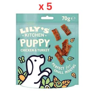 Lily'S Kitchen Chicken & Turkey Nibbles Puppy Treats - 70G (Pack Of 5)
