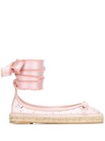 RedValentino RED(V) point d'Esprit sheer espadrilles - PINK