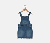 Toddler Girls Denim Jumpskirt  Blue - thumbnail