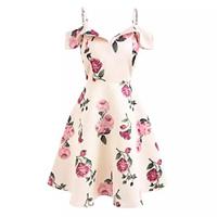 Retro Vintage 1950s Rockabilly Swing Dress Flare Dress Women's A-Line Masquerade Tea Party Casual Daily Dress Lightinthebox