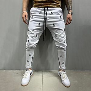 Men's Chino Sports Outdoor Sports Casual Sports Pants Sweatpants Pants Animal Full Length Print ArmyGreen White Black Red Yellow miniinthebox