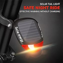 Solar Powered Bicycle Tail Lights Circular Flying Saucer Tail Lights Road Mountain Bike Warning Lights Flashing Solar Powered Tail Lights Night Riding Safety Red Lights 1PC Lightinthebox