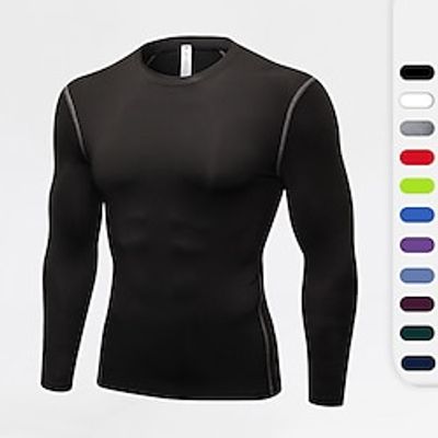 Men's T shirt Tee Gym Shirt Compression Shirt Training Shirt Men Tops Crew Neck Long Sleeve Street Vacation Going out Casual Daily Quick dry High Stretch Breathable Plain Wine Red Black Activewear Lightinthebox Men's T shirt Tee Gym Shirt Compression Shirt Training Shirt Men Tops Crew Neck Long Sleeve Street Vacation Going out Casual Daily Quick dry High Stretch Breathable Plain Wine Red Black Activewear Lightinthebox