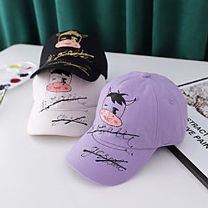 1pcs Kids  Toddler Unisex Active Birthday  Casual  Daily Wear Cartoon  Letter  Animal Stylish  Print Cotton Hats  Caps White  Black  Purple S Lightinthebox