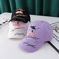 1pcs Kids  Toddler Unisex Active Birthday  Casual  Daily Wear Cartoon  Letter  Animal Stylish  Print Cotton Hats  Caps White  Black  Purple S Lightinthebox - thumbnail