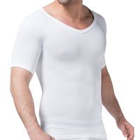 Body Shaper Fitness Abdomen Tummy Slim Sport High Elastic V-Neck T-shirt for Men