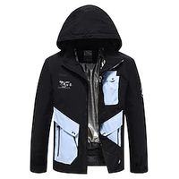 Men's Women's Ski Jacket Outdoor Winter Thermal Warm Windproof Breathable Hooded Windbreaker Winter Jacket for Skiing Camping  Hiking Snowboarding Ski Lightinthebox - thumbnail