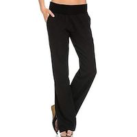Women's Loungewear Bottom Nighty Pure Color Comfort Home Cotton Long Pant Pocket Spring Summer White Black Lightinthebox - thumbnail