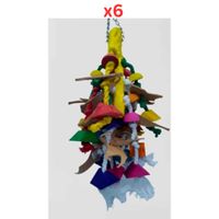 Pets Club Natural Wooden Bird Toy H-55 Cm, W-12 Cm (Pack of 6)