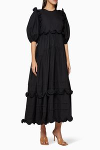Marina Ruffle Cotton Dress