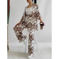 Women's Shirt Pants Sets Graphic Holiday Weekend Print Black Half Sleeve Fashion Spring Summer Lightinthebox