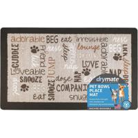 Drymate Pet Bowl Placemat Linen Tan 12 x 20 inch/30 cm x 50 cm