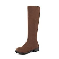 Women's Boots Knee High Boots Block Heel Round Toe Casual Daily Nubuck Zipper Fall Winter Solid Colored Dark Brown Black miniinthebox Women's Boots Knee High Boots Block Heel Round Toe Casual Daily Nubuck Zipper Fall Winter Solid Colored Dark Brown Black miniinthebox