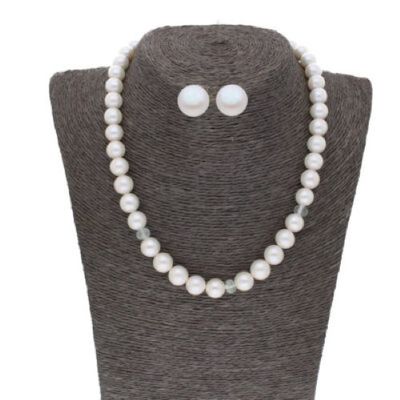 Sri Jagdamba Pearls Isha 1 Line Round Pearl Set - JPJUN-20-163