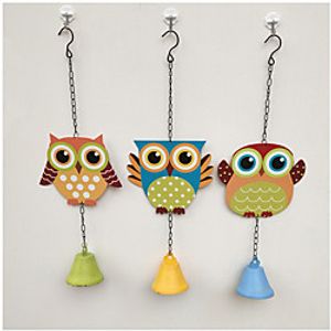 Outdoor Wrought Iron Hanging Owl Wind Chimes Wall Hanging Decorations Garden Balcony Window Sill Layout Door Hanging Bell Pendant Lightinthebox