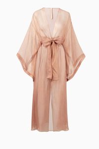 Belvedere Kimono Robe in Metallic Silk Mousseline