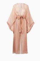 Belvedere Kimono Robe in Metallic Silk Mousseline - thumbnail