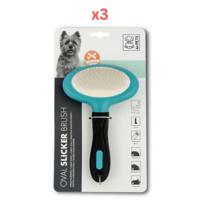 M-Pets Oval Slicker Brush Large (Pack of 3)