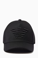 EA Eagle Embroidered Baseball Cap in Wool-blend Gabardine - thumbnail