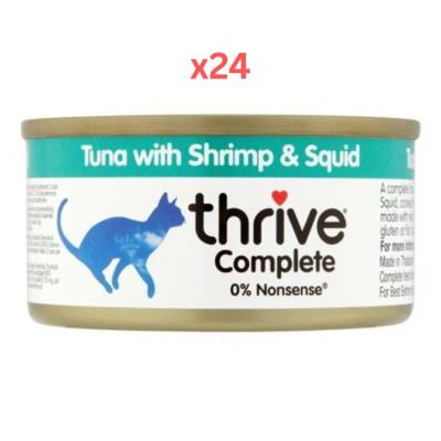 Thrive Complete Tuna with Shrimp & Squid Wet Cat Food 75g Pack of 24