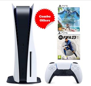 Sony PlayStation 5 Console Disc Version International Edition with FIFA 23 Horizon Forbidden West Games