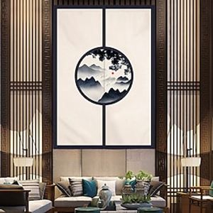 Japanese Noren Curtain Door Cover Doorway Curtain Panel Traditional Chinese Style Printed Door Tapestry Room Divider Curtains for Kitchen Sushi Bathroom Livingroom Bedroom miniinthebox