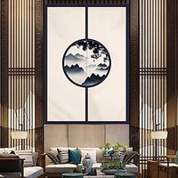 Japanese Noren Curtain Door Cover Doorway Curtain Panel Traditional Chinese Style Printed Door Tapestry Room Divider Curtains for Kitchen Sushi Bathroom Livingroom Bedroom miniinthebox