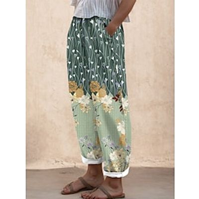 Women's Pants Trousers Long Side Pockets Active Fashion Street Daily Wear Black Purple S M Spring   Fall Lightinthebox