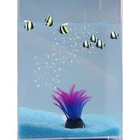 Fish Tank Aquarium Decoration Fish Bowl Waterplant Purple Waterproof Mini Noiseless Plastic 2.3#5.3 cm Lightinthebox - thumbnail