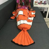 Clown Fish Tail Blanket Knit Blanket