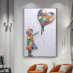 Handmade Hand Painted Street Art Oil Painting pop art vWall Modern Abstract Painting Canvas Street Art Money Painting Home Decoration Decor Rolled Canvas No Frame Unstretched Lightinthebox