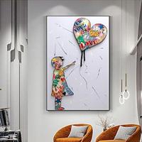 Handmade Hand Painted Street Art Oil Painting pop art vWall Modern Abstract Painting Canvas Street Art Money Painting Home Decoration Decor Rolled Canvas No Frame Unstretched Lightinthebox