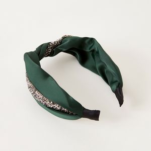 Beaded Hairband with Knot Detail