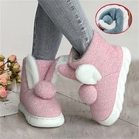 Women's Slippers Fuzzy Slippers Fluffy Slippers House Slippers Warm Slippers Home Daily Pom-pom Flat Heel Open Toe Fashion Casual Minimalism Faux Fur Loafer Solid Color Pink Blue Green Lightinthebox - thumbnail