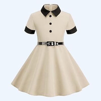 Retro Vintage 1950s Rockabilly Dress A-Line Dress Swing Dress Audrey Hepburn Girls' Cosplay Costume Halloween Daily Wear Dress Lightinthebox Retro Vintage 1950s Rockabilly Dress A-Line Dress Swing Dress Audrey Hepburn Girls' Cosplay Costume Halloween Daily Wear Dress Lightinthebox