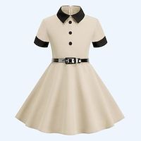 Retro Vintage 1950s Rockabilly Dress A-Line Dress Swing Dress Audrey Hepburn Girls' Halloween Daily Wear Dress Lightinthebox