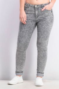 Womens High Waist Denim Jeans  Washed Charcoal