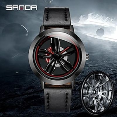 SANDA 360 Degrees Rotating Wheel Dial Men's Quartz Watches Men Fashion Business Racing car Wheel Wrist watches Relogio Masculino miniinthebox SANDA 360 Degrees Rotating Wheel Dial Men's Quartz Watches Men Fashion Business Racing car Wheel Wrist watches Relogio Masculino miniinthebox