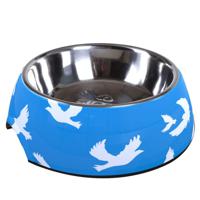 Pawsitiv Round Classic Design Bowl White Bird Large