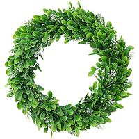 Faux Wreath Artificial Green Leaves Wreath For Front Door Wall Window Hanging Wedding Party Decoration Lightinthebox