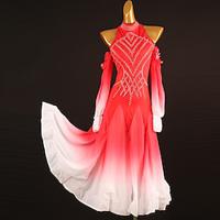 Ballroom Dance Dress Crystals / Rhinestones Women's Performance Daily Wear Long Sleeve Spandex Lightinthebox