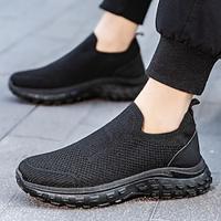 Men's Loafers Slip-Ons Flyknit Shoes Walking Casual Daily Tissage Volant Breathable Loafer Black Khaki Gray Summer Spring Lightinthebox