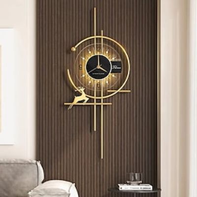 LED Wall light Clock Design Decorative Iron Metal Hanging Wall Art Clock for Home  Decor Living RoomBedroomDining HallOfficeCafesHotels 110-240V Lightinthebox