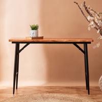 Wooden Top Console Table - 107x32x73 cms
