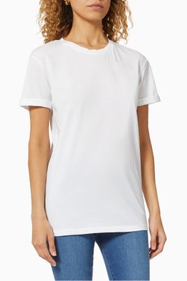 Cut Out Logo Cotton T-shirt Cut Out Logo Cotton T-shirt