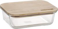 Royalford Rectangular Glass Food Container With Bamboo Lid - RF10319