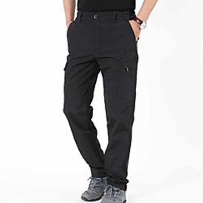 men's softshell fleece pants waterproof windproof for outdoor mountain ski hiking hunting insulated trousers(gray, m) miniinthebox