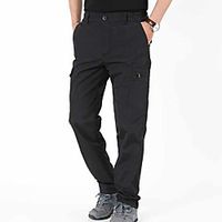 men's softshell fleece pants waterproof windproof for outdoor mountain ski hiking hunting insulated trousers(gray, m) miniinthebox - thumbnail